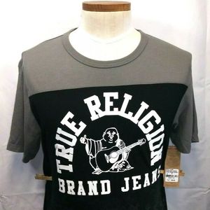 True Religion Floral Football Fade Graphic T-Shirt